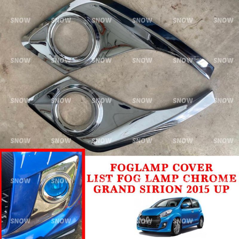 Fog Lamp Cover Foglamp Grand All New Sirion 2015 Up Chrome