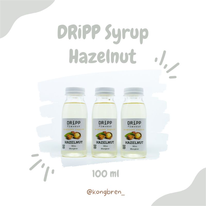 Dripp Syrup Hazelnut Repack 100ml - Sirup Dripp Hazelnut 100 ml