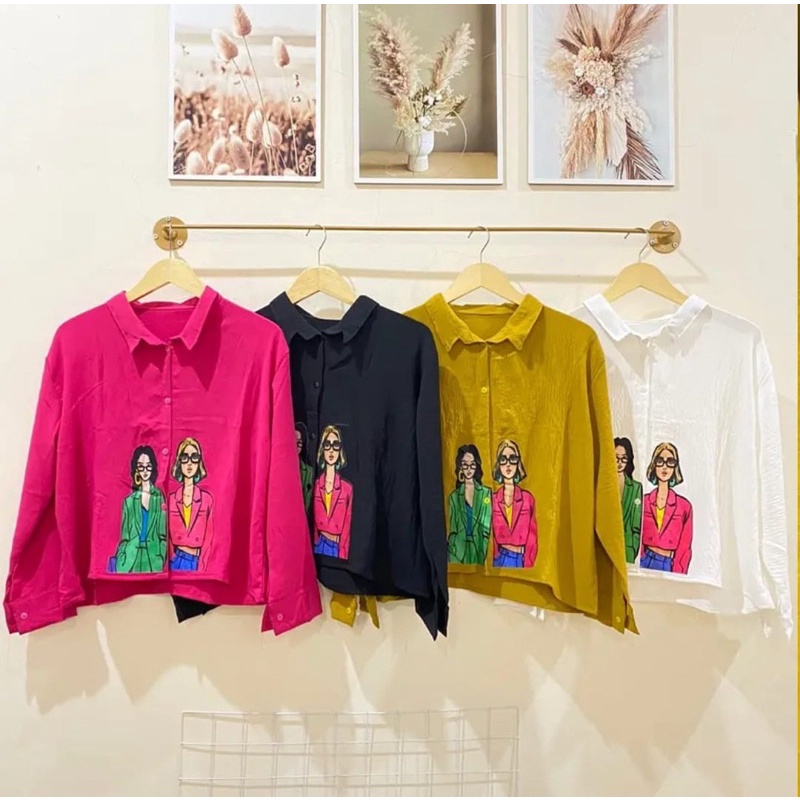 VS - KEMEJA CROPE SABLON WOMEN BESTIE