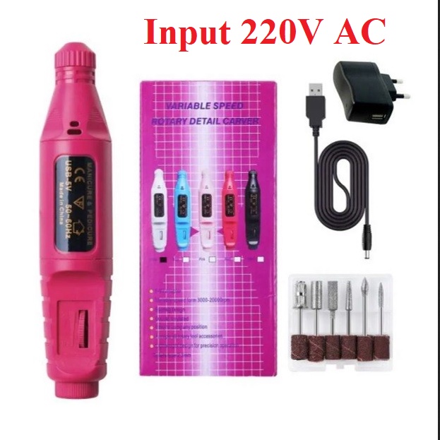 Mesin Mini Grinder Grafir Bor Potong Gerinda ukir Adaptor DC Mata