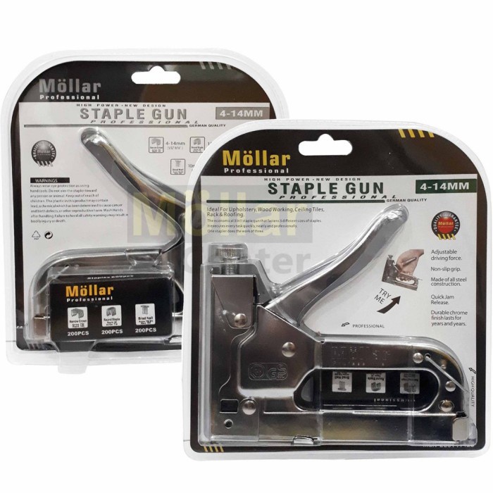 

Best Seller Staples Tembak Mollar 3 In 1 Stapler Gun Steples Jok Motor Gun Tacker