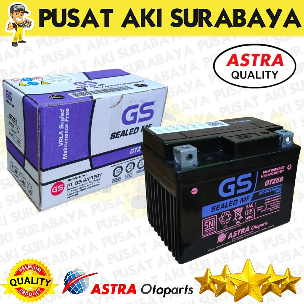 GARANSI ASLI AKI GS ASTRA GTZ5S 12 VOLT HONDA BEAT SPACY CS 1 DTZ5S YTZ4V MTZ5S YTZ5S NEW JUPITER KARISMA LEXAM 125