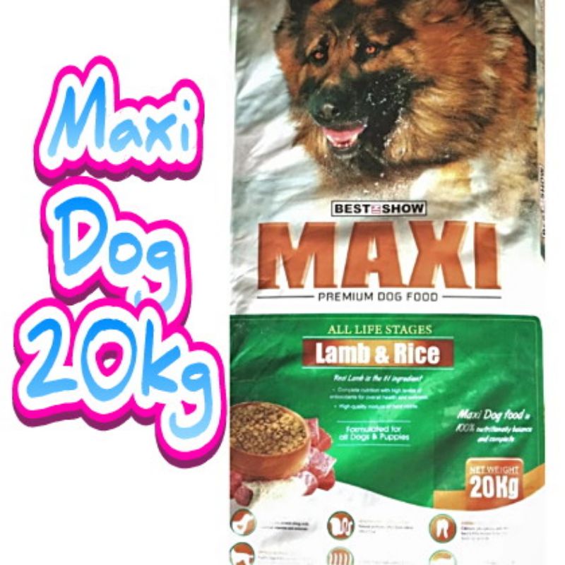 Maxi Dog Food Lamb &amp; Rice 20 Kg / Makanan Anjing Adult Puppy 20kg