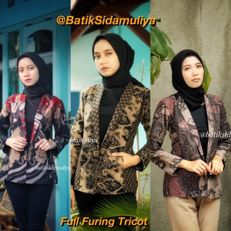 SPECIAL PRICE Blazer Batik Wanita Atasan Batik Blouse Jaz Outer Kantor Premium Eksklusif By Batik Si