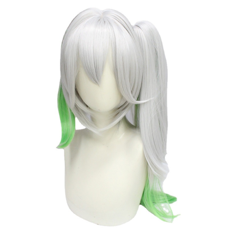 Genshin Sumeru Rumput Dewa Nashida cos Wig Silikon Simulasi Kulit Kepala Top Anime Game cosplay Rambut