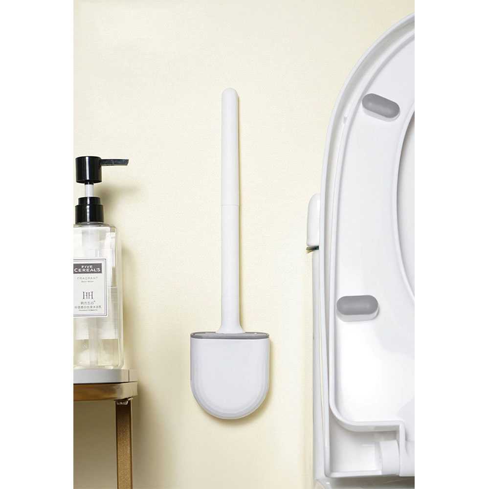 (BISA COD) FTIHSHP LJSHU Sikat Toilet Kamar Mandi TPR Silicone Bathroom Brush - CD022