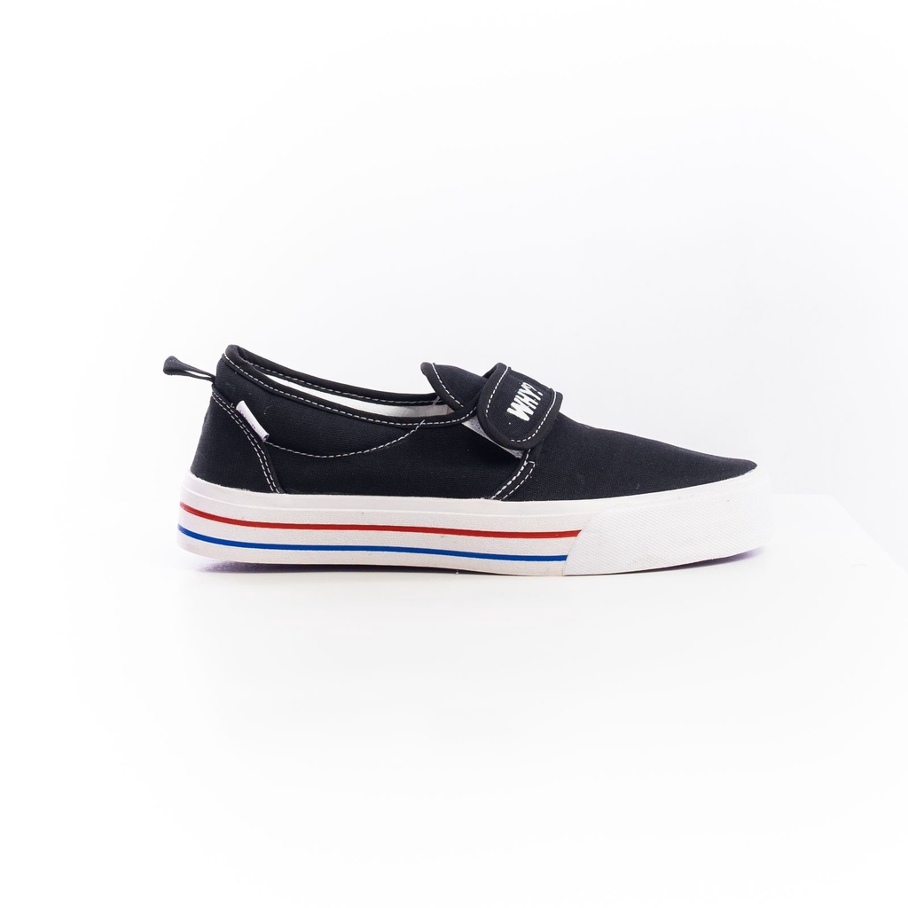 Sepatu Why Footwear - Slip On Ganciet Black White