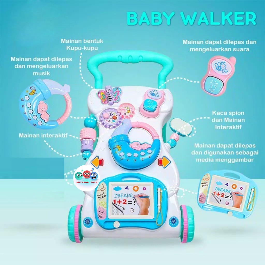 MUTIARATOYS Children Music Walker Dorongan Belajar Jalan No 696-R8