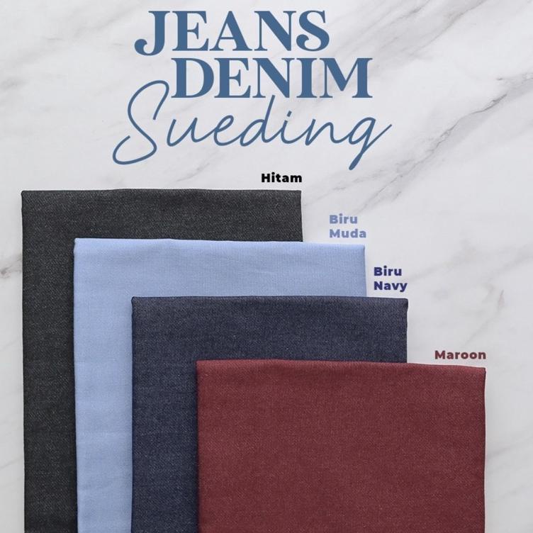 Termurah dan terbaik KAIN JEANS SUEDING - KAIN DENIM SUEDING - KAIN JEANS WASH murah