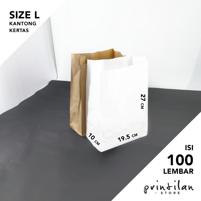 

[Uk. L] Kantong Kertas / Paper Bag / Kantong Roti / Snack / Makanan