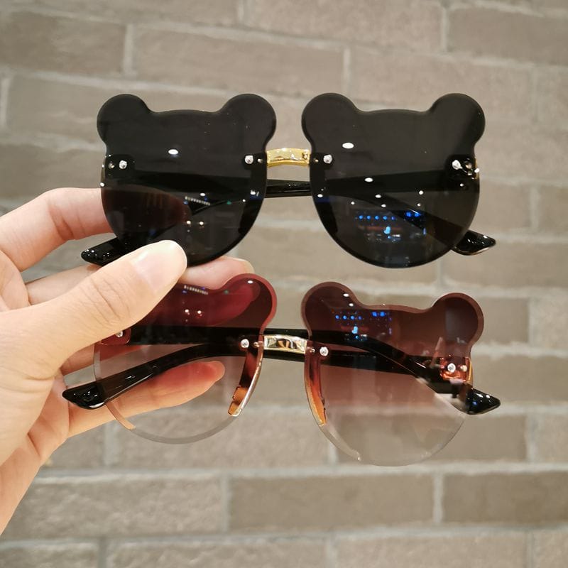 WE Kacamata Hitam Anak Motif Beruang Bear High Quality Import Kids Sunglasses Kacamata Anak Murah Tanpa Frame