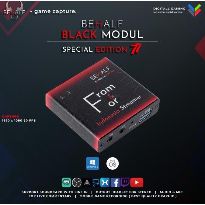 Best Seller Behalf Black Modul Game Capture / Hdmi Capture Live Streaming Game