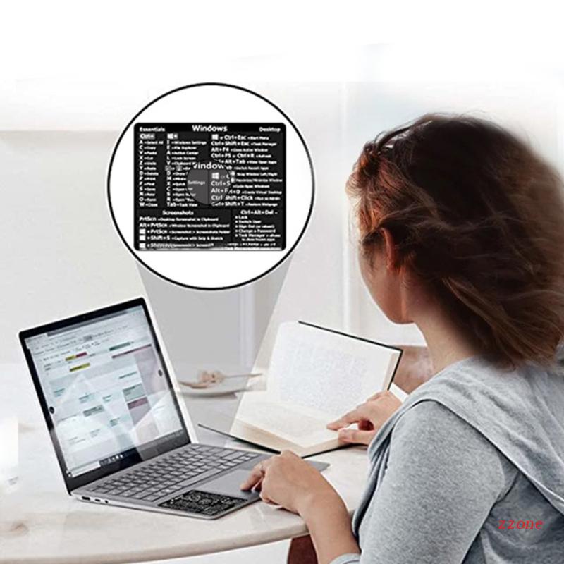 Zzz 1PC Windows PC Referensi Keyboard Shortcut Sticker Perekat Untuk Jendela PC Laptop