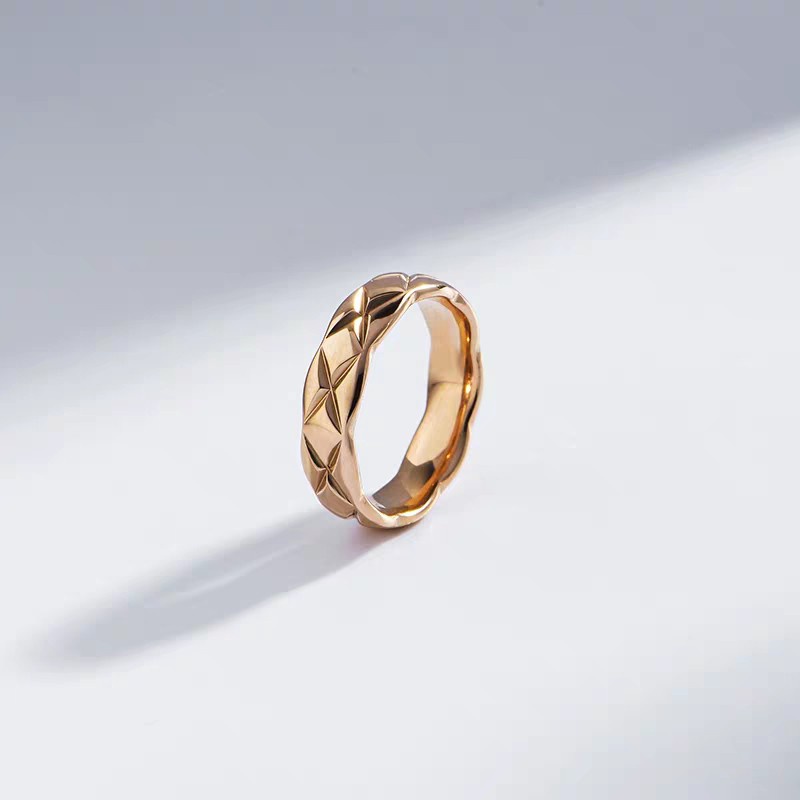 Cincin Jari Telunjuk Bahan Titanium Steel Metal Glossy | Cincin Bahan Stainless Steel Pola Berlian | Cincin Model Silang Untuk Wanita