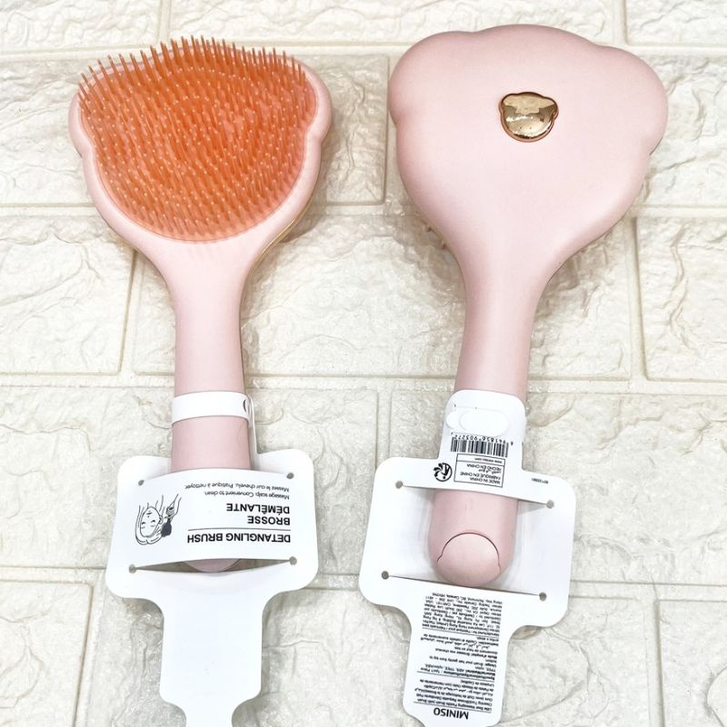 MINISO LITTLE BEAR DETANGLING HAIR BRUSH / SISIR DENGAN BRUSH CLEANING TOOL