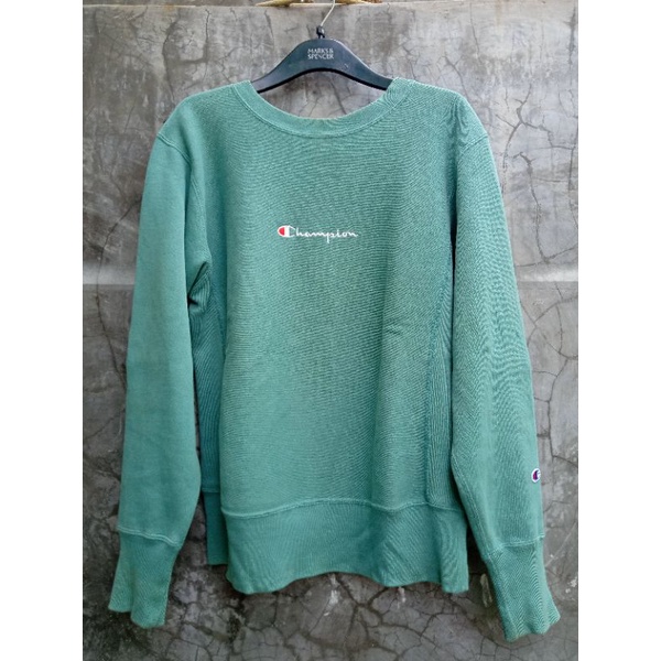 Crewneck Champion Reverse weave Green Turtuqoise Second