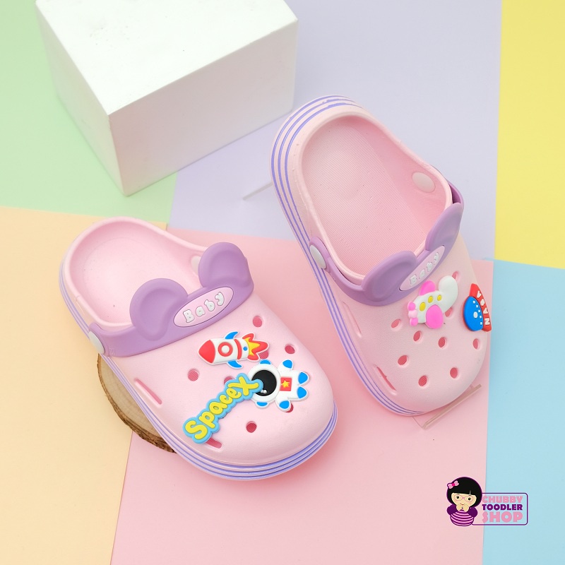 Chubby Glory SH2119N  Sepatu sendal Sandal anak murah motif space X sendal balita import / Sendal Anak Anak Bahan Karet Aneka Warna Motif Astronot untuk Anak/Sandal Sendal Anak Laki Laki/Sandal Sendal Anak Perempuan/Sandal Anak perempuan baby girls selop