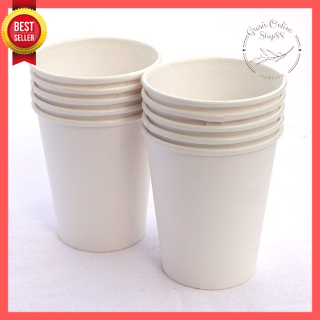 GOS -C407- 1 PCS Gelas Paper Cup - Gelas Kopi Paper Cup 8oz - Gelas Kertas Kopi