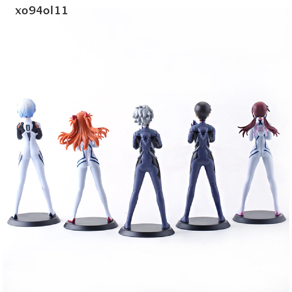 Xo 5Pcs/set Anime Evangelion Eva Figure Ayanami Rei Asuka Langley Soryu PVC Action Figure Patung Model Boneka Mainan Anak Hadiah OL