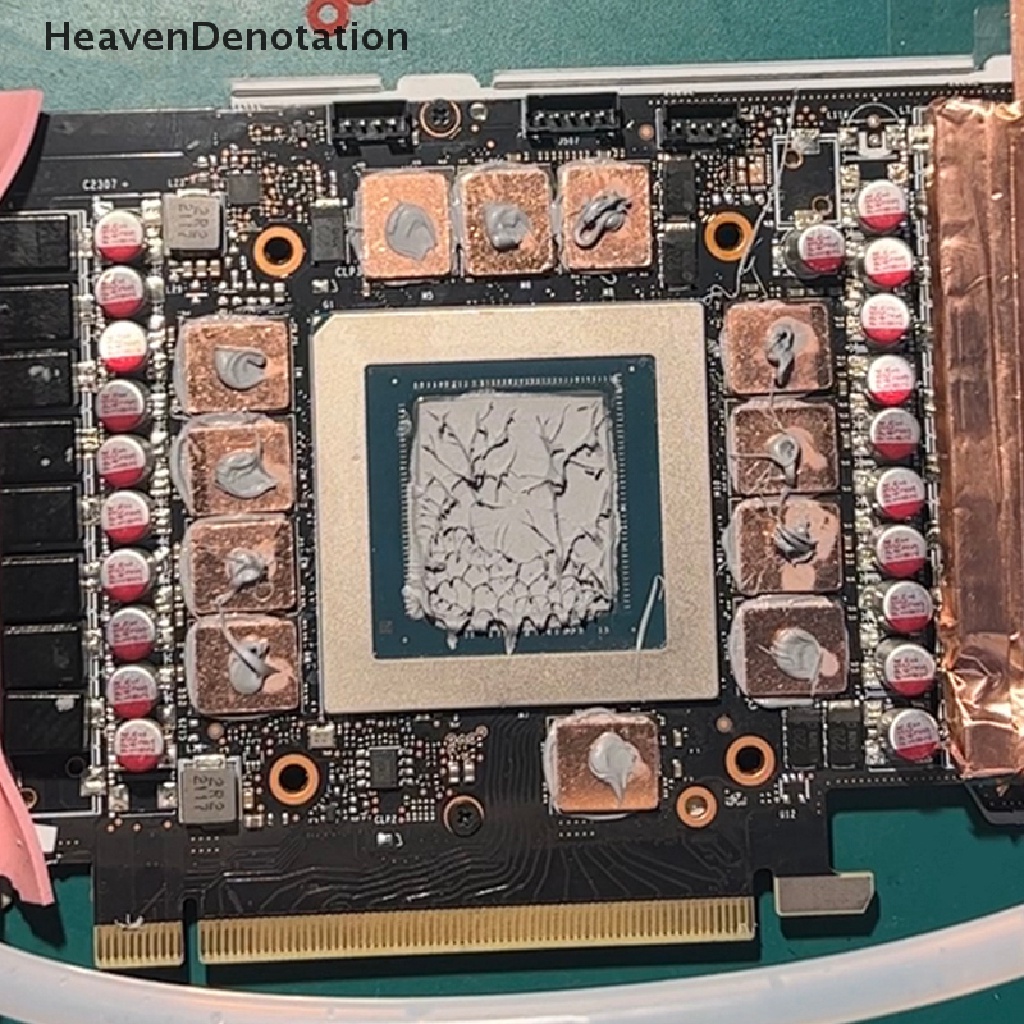 [HeavenDenotation] Gpu RAM Tembaga Heat Sink Untuk Radiator Memory Miner Cooling Down Degree HDV