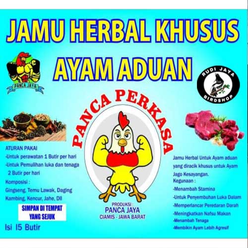 READY PANCA PERKASA 1 SACHET 15 BUTIR PANCA JAYA JAMU SUPLEMEN VITAMIN DOPING KHUSUS AYAM ADUAN JANT