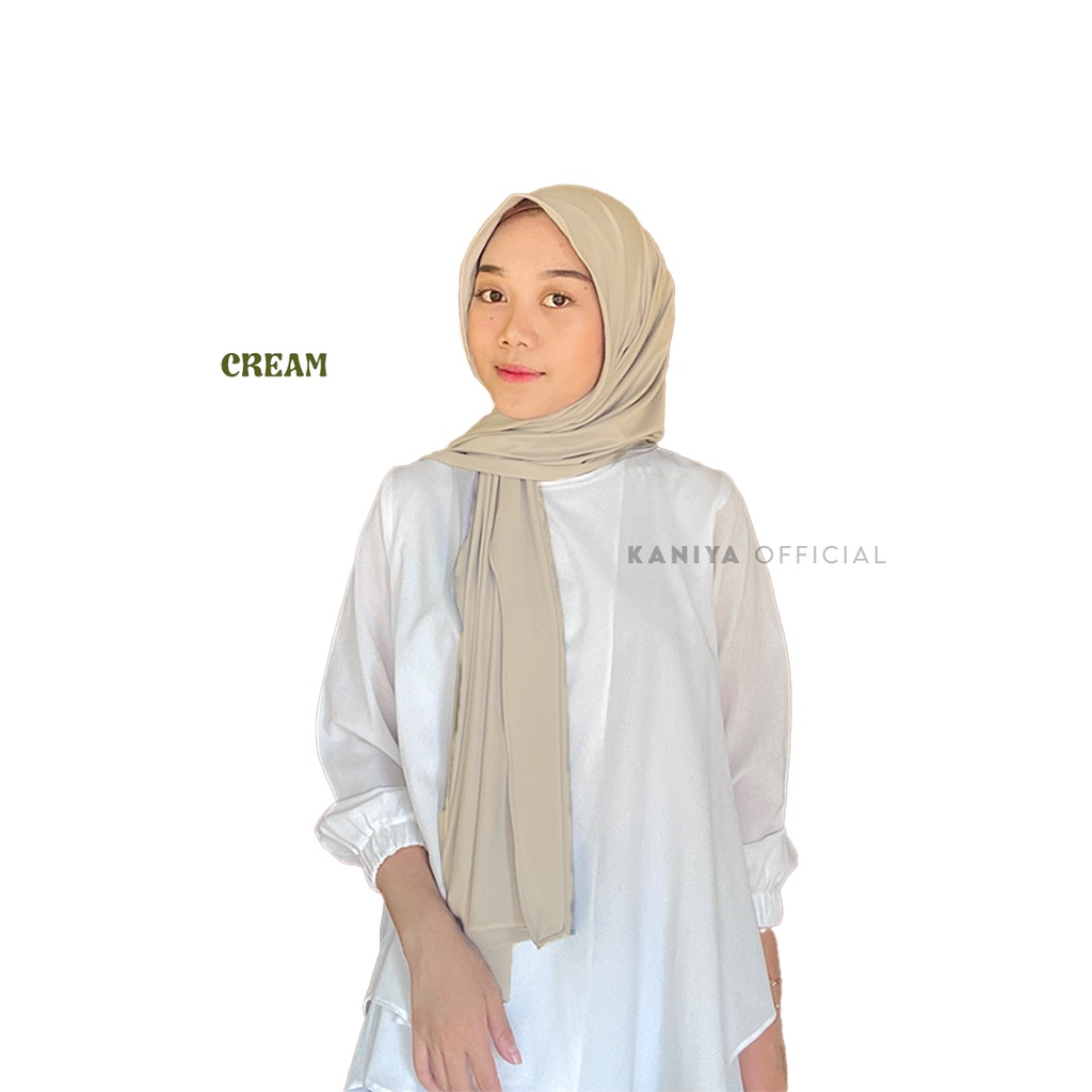 Kaniya Official - Pashmina Kaos Jersey / Pashmina Jersey-P Jersey Cream