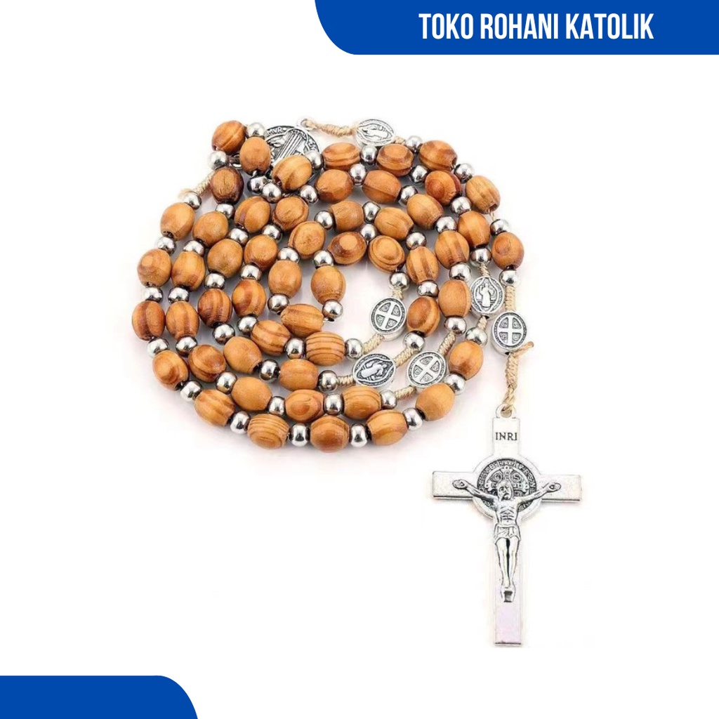 ROSARIO BENEDIKTUS (impor) / ROSARIO KALUNG BENEDICT / KALUNG ROSARIO KATOLIK / KONTAS / KALUNG ROHANI