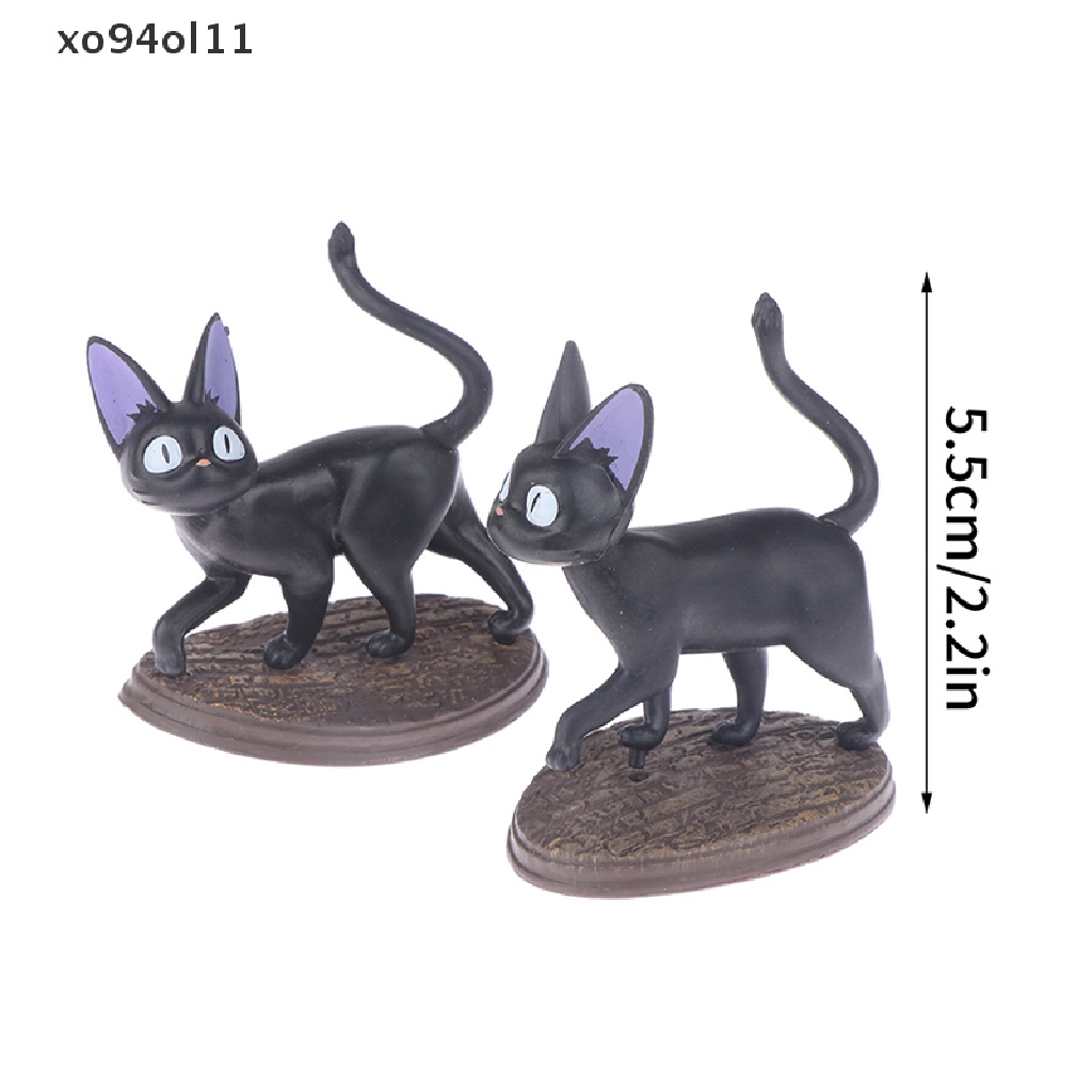 Xo 6Pcs Boneka Hewan Kucing Hitam Tokoh Anime Model Desktop Lucu Hiasan Mobil Dekorasi Rumah Mainan Anak Boneka Doll Mikro Landscape Ornamen Sisipan Kue OL