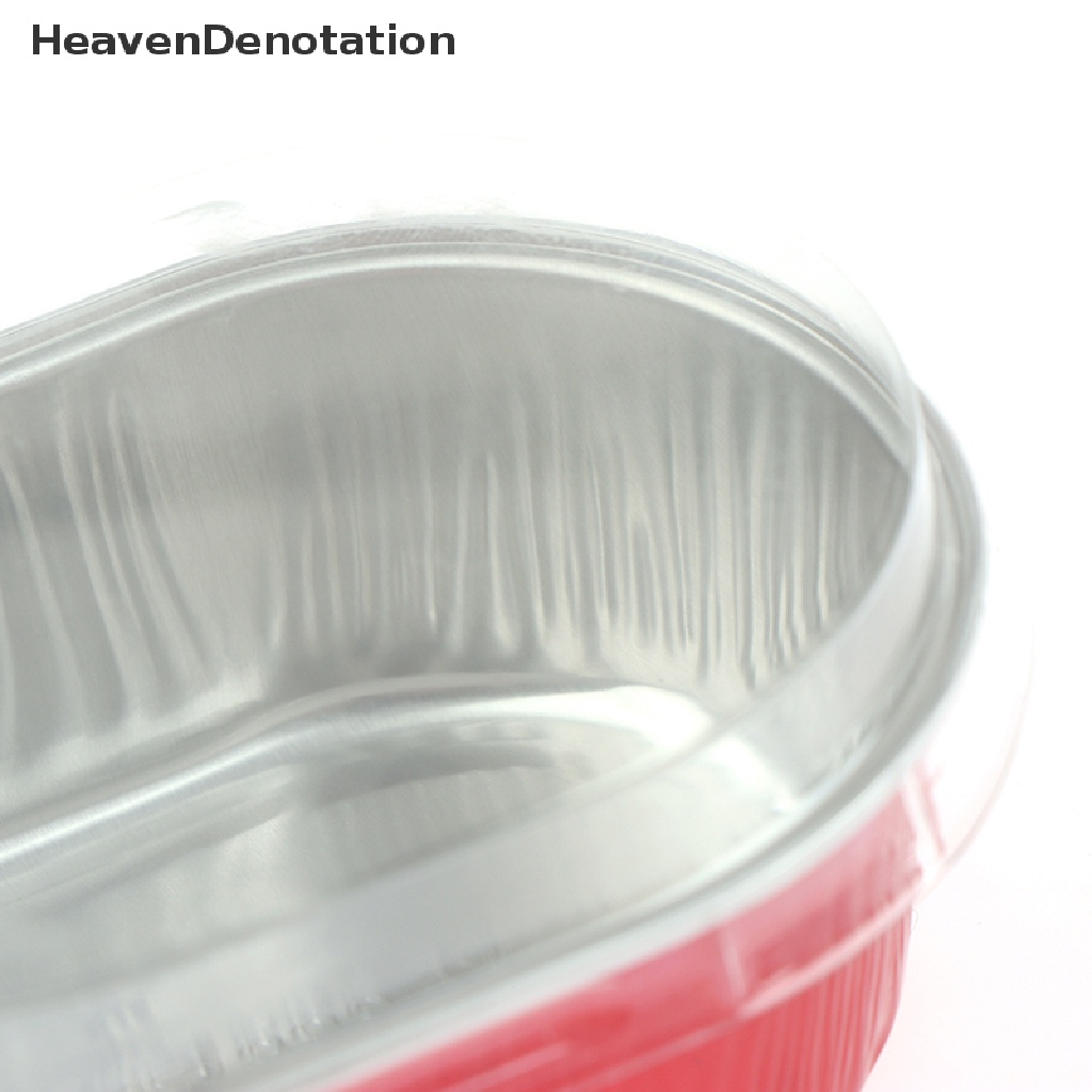 [HeavenDenotation] 10pcs Aluminium Foil Baking Cup Tahan Panas Kue Cups Cetakan Dengan Tutup Cupcake HDV