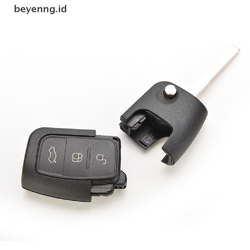 Beyen Flip Remote 3tombol Key Shell Holder Cocok Untuk FORD Focus Fiesta Case Pengganti ID