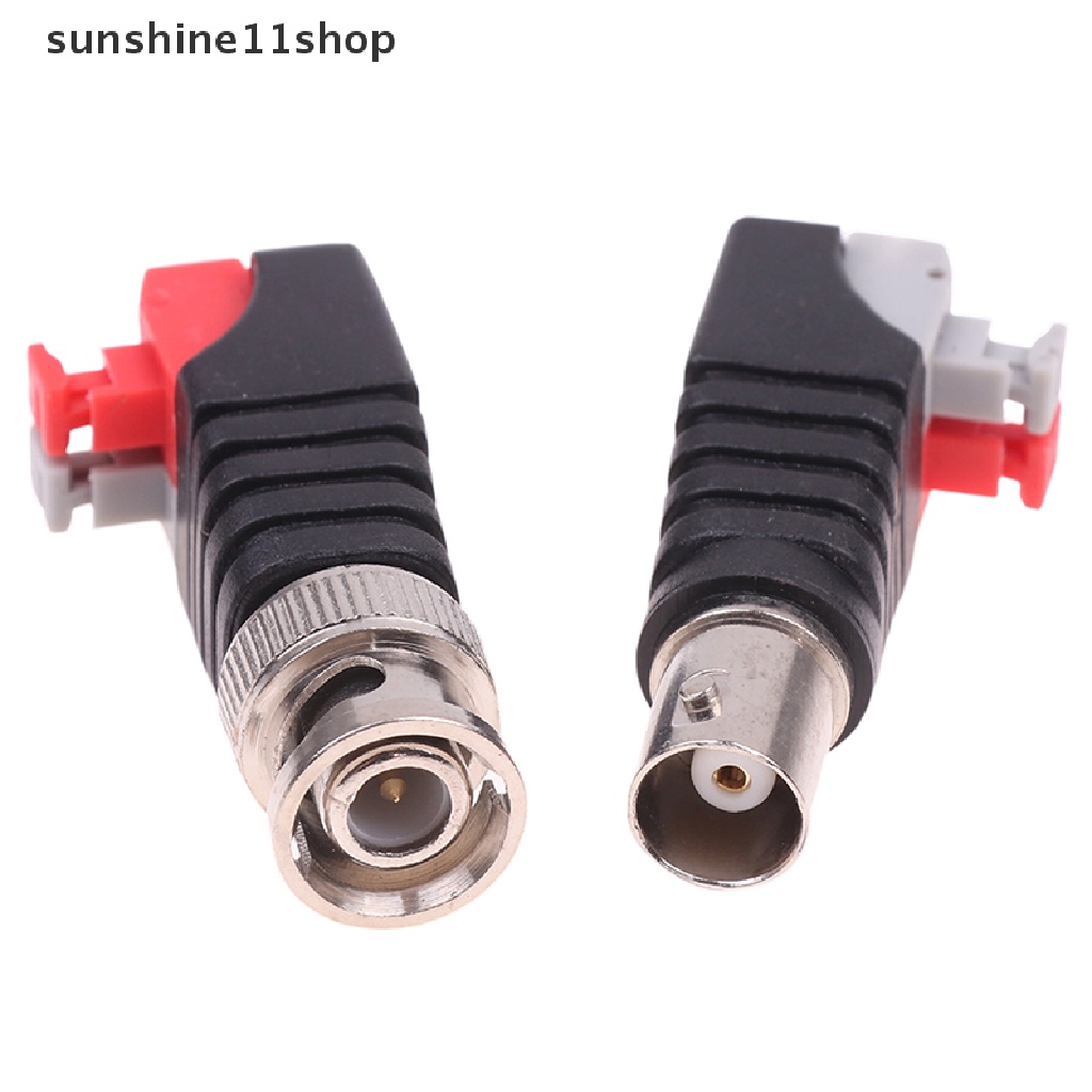 Sho 2PCS Q9 Plug 75-5 Press Bnc Konektor Bnc Video Kabel Interface Inti Tembaga N