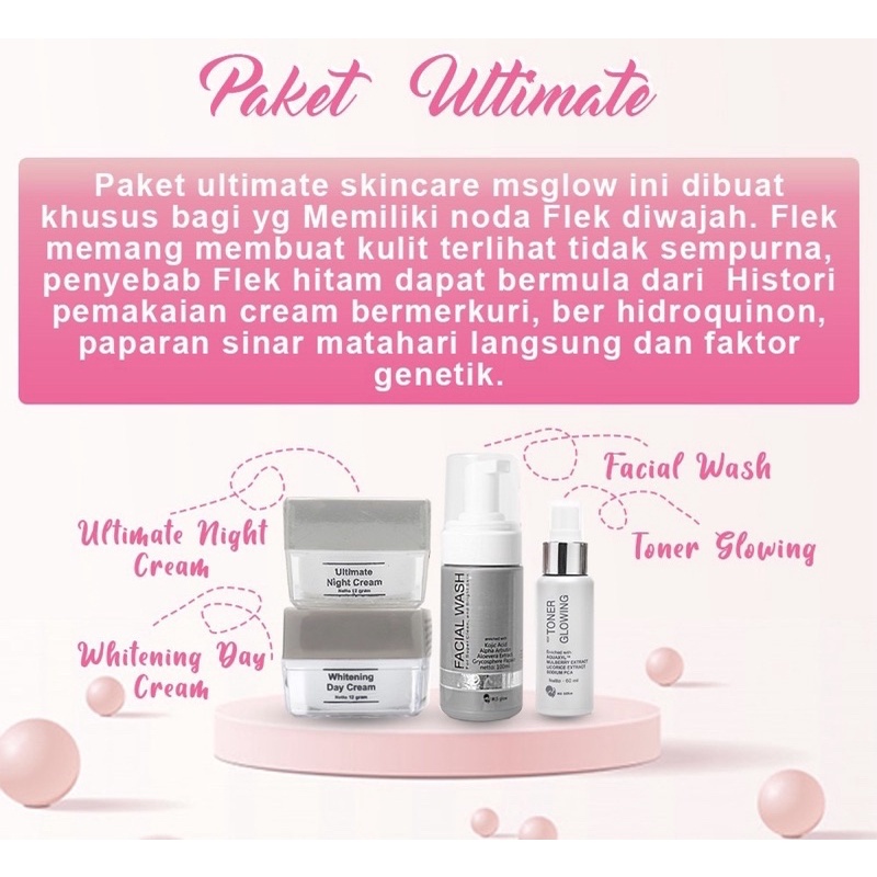 `ღ´ PHINKL `ღ´ (っ◔◡◔)っ ♥ ms glow ♥ Paket Ms Glow sudah dapat tas atau pouch skincare viral (sabun , toner , day , night cream) pemutih wajah