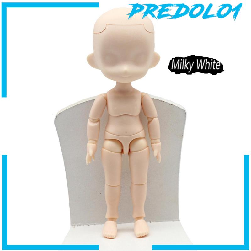 [Predolo1] 1per12 Boneka Bersambung Fleksibel Gambar PP Untuk Mainan Anak Perempuan Laki-Laki 14cm DIY Dengan Kepala
