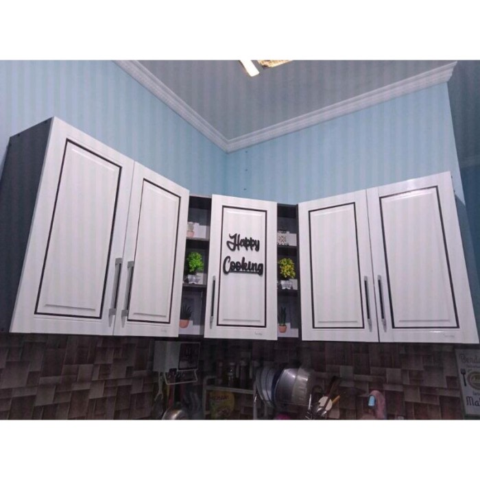 Terlaris Kitchen Set Atas 7 Pintu L / Lemari Gantung / Rak Gantung Dapur 587