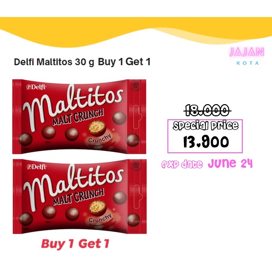 Delfi Maltitos 30 gram Buy 1 Get 1