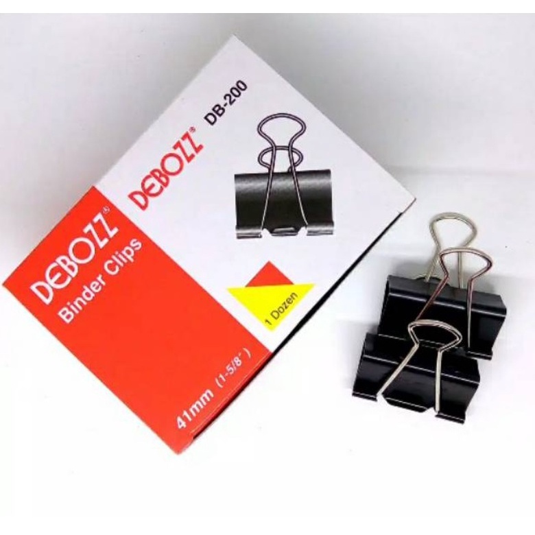 

BINDER CLIP DEBOZZ / Klip Binder Hitam / Klip Penjepit Kertas No 107 111 155 200 260 (1 pak isi 12 pcs)