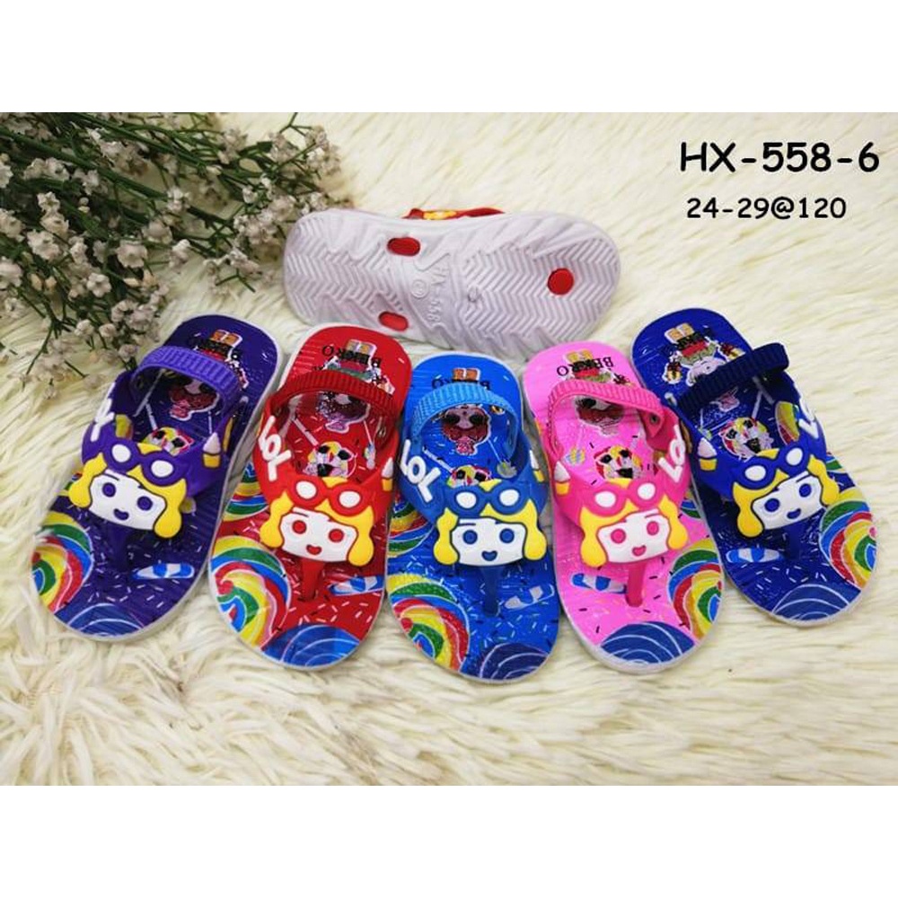 Sandal Jepit Let Karet Jelly Anak Cewek Cowok Unisex Bunyi Cit Cit Super Imut Trendy Import Mokaya 558-3