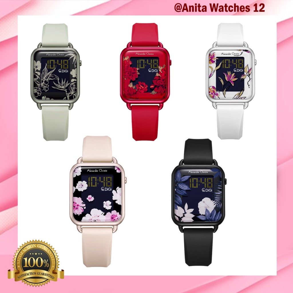 Jam Tangan Wanita Digital Alexandre Christie AC 9378 / Ac9378 Original Garansi Resmi 1 Tahun