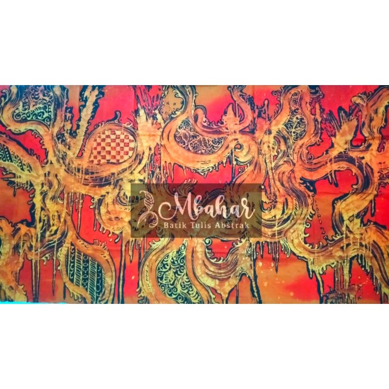 Batik Abstrak Eksenterik Batik Tulis Asli 100% Original