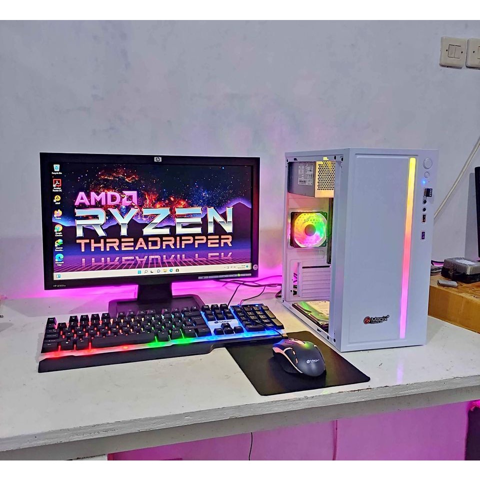 PC GAMING EDITING AMD A6 RAM 8 GB HDD 500 GB MONITOR 19 inch