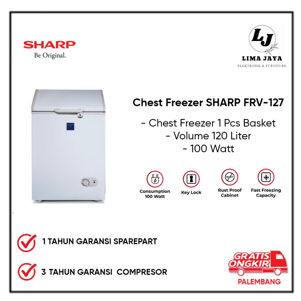 Chest Freezer SHARP FRV-127 Freezer Box Lemari Pembeku Sharp