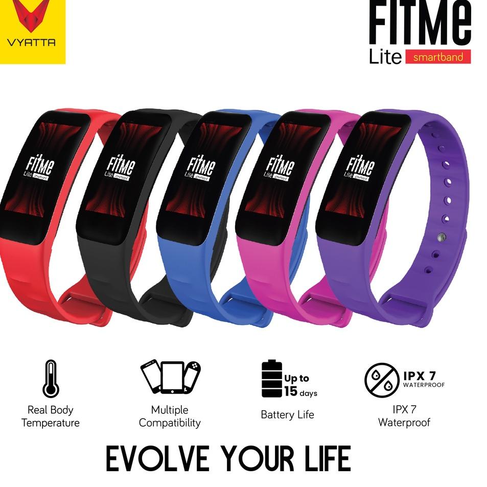 Update Terlaris VYATTA FITME LITE SMARTBAND SMARTWATCH REAL BODY TEMPERATURE IPX67 WATERPROOF FIND L