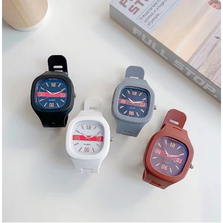 Jam Tangan Wanita Pria Couple Analog Strap Rubber Watch Brands Big Size 0183 Original Premium Style belum Water Resistance Sport Trendy Keren Kekinian Buat Olah Raga Tampilan Analog Bukan Led Watch Digital Untuk Hampers Kado Harga Promo Murah Grosir Cod