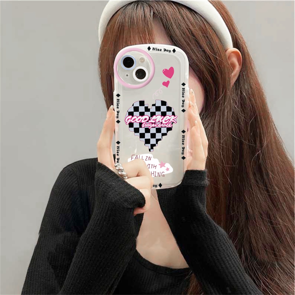 Soft Case Samsung A13 A02S A03 A03S A30S A11 A12 A51 A30 A50 A52 A20S A10S M11 M12 J7 Pro J7 Prime J4 Plus love Kotak-Kotak Graffiti Putih Dan Hitam Silikon Sarung Telepon