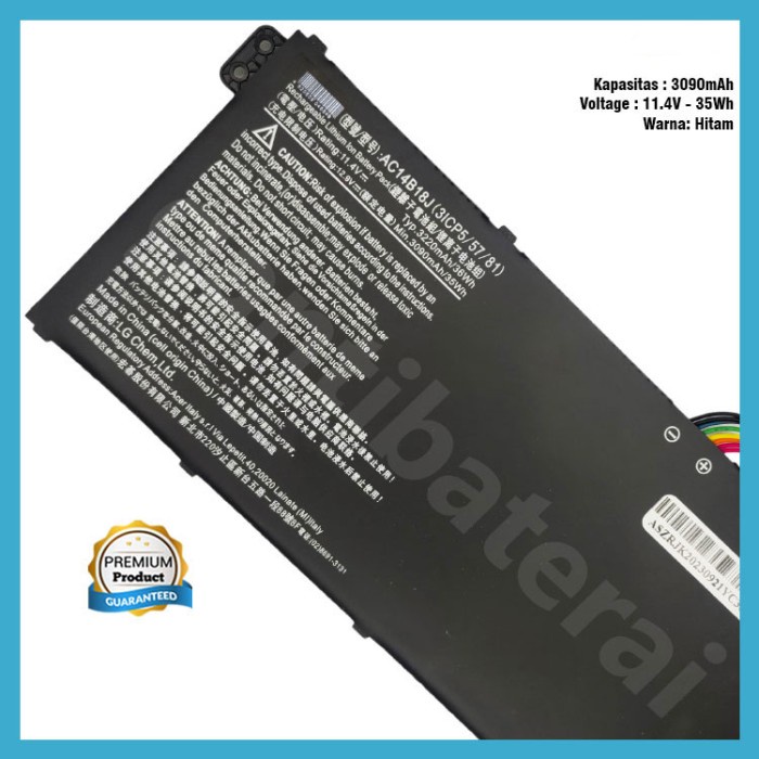 Baterai ACER Aspire E3 E3-111 E3-371 V3-111 ES1-511 AC14B18J