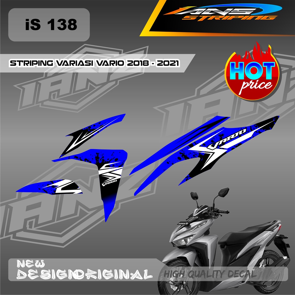 STIKER DECAL STRIPING HONDA VARIO LED  STYLE SUDAH LAMINASI BERBAHAN HOLOGRAM / NON HOLOGRAM IS138