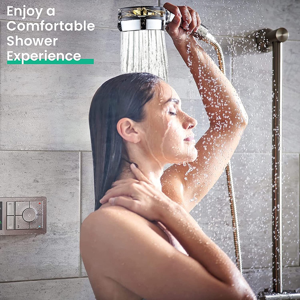 Shower Kamar Mandi Shower Mandi Air Kencang Shower Kepala Shower Mandi Kran Sower Kmar Mandi Jet Shower Mandi Shower Head Turbo Fan Water Saving High-Pressure