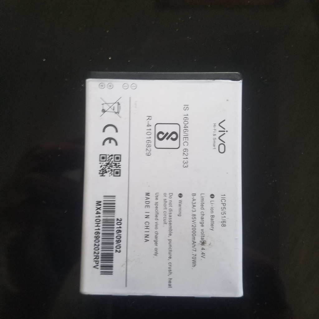 baterai Vivo 1icp5 original tested