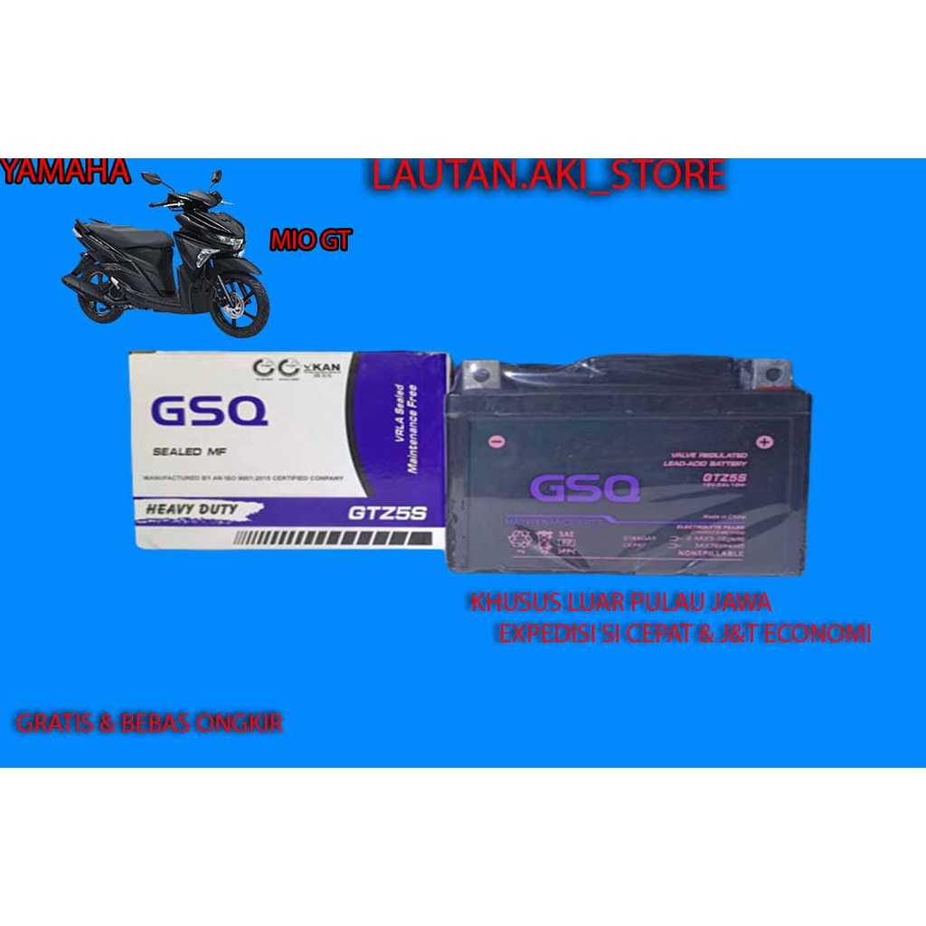 Aki Motor Yamaha MIO GT GSQ GTZ5 Accu Kering MF