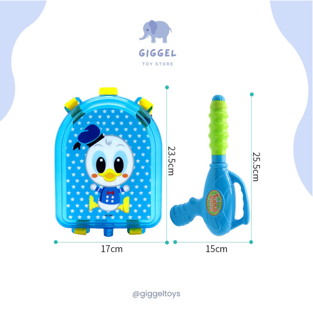 [ Giggel ] Pistol Air Ransel Backpack / Ransel Pistol Air / Mainan Anak Pistol Air Ransel / Backpack Water Gun Toys / Mainan Pantai Outdoor